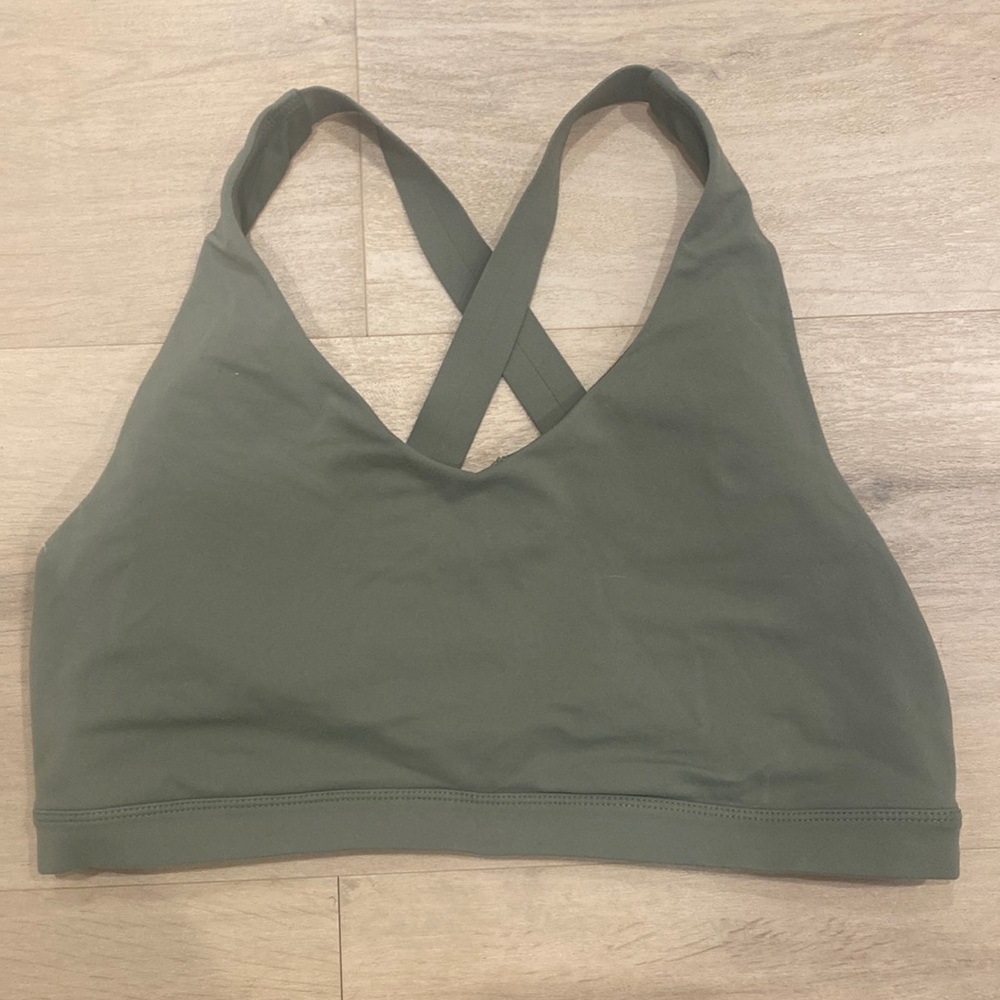 Olive green Prana sports bra
